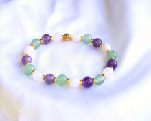 Charger l'image dans la galerie, Bracelet Apaisant Eczéma - Aventurine, Pierre de Lune & Améthyste