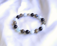 Charger l'image dans la galerie, Bracelet Phobie – Aigue-Marine, Obsidienne Noire et Labradorite