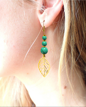 Charger l'image dans la galerie, Boucles d'oreilles Zoé MALACHITE - Protection / Réconfort – vue 2
