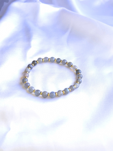 Charger l'image dans la galerie, BRACELET LABRADORITE 6 mm avec séparateurs dorés
