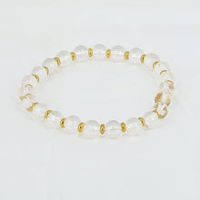 Charger l'image dans la galerie, bracelet cristal de roche separateurs dores