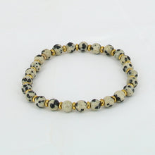 Charger l'image dans la galerie, bracelet jaspe dalmatien separateurs dores