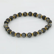 Charger l'image dans la galerie, bracelet larvikite separateurs dores