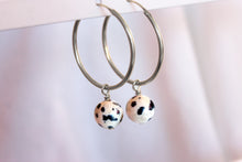 Charger l'image dans la galerie, Boucles d'oreilles Chloé JASPE DALMATIEN - Protection / Bonheur