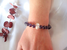 Charger l'image dans la galerie, Bracelet Améthyste et Cristal de Roche - Lithothérapie, Sérénité et Équilibre
