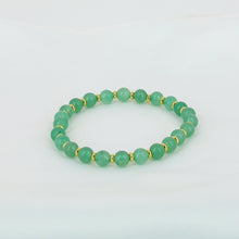 Charger l'image dans la galerie, aventurine bracelet avec séparateurs dorés