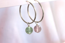 Charger l'image dans la galerie, Boucles d'oreilles Chloé FLUORITE - Clarté / Stabilité