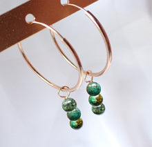 Charger l'image dans la galerie, Boucles d'oreilles Léa - Turquoise Africaine