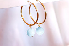 Charger l'image dans la galerie, Boucles d'oreilles Chloé AIGUE MARINE - Clarté / Communication