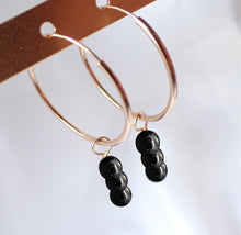 Charger l'image dans la galerie, Boucles d'oreilles Léa en Obsidienne – vue 2