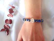 Charger l'image dans la galerie, Bracelet Lapis-Lazuli et Cristal de Roche Sagesse et Clarté
