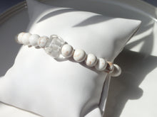 Charger l'image dans la galerie, Bracelet Magnésite et Cristal de Roche - Lithothérapie, Apaisement et Harmonie Mademoiselle Moana