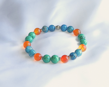Charger l&#39;image dans la galerie, Bracelet Arthrose / Arthrite - Malachite, Apatite et Cornaline

