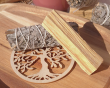 Charger l&#39;image dans la galerie, Coffret Rituel “Ancrage &amp; Élévation” – Sauge Blanche, Palo Santo &amp; Arbre de Vie

