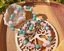Charger l&#39;image dans la galerie, Bracelets d’Amitié Duo Océan de Liens – Quartz Rose &amp; Amazonite | Énergie et Harmonie
