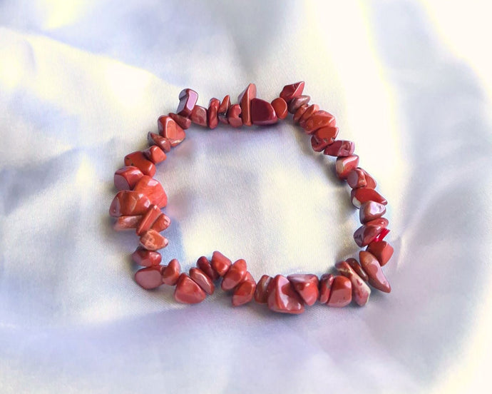 Bracelet baroque en Jaspe Rouge – Pierres naturelles pour la force intérieure, la stabilité et l’ancrage sacré