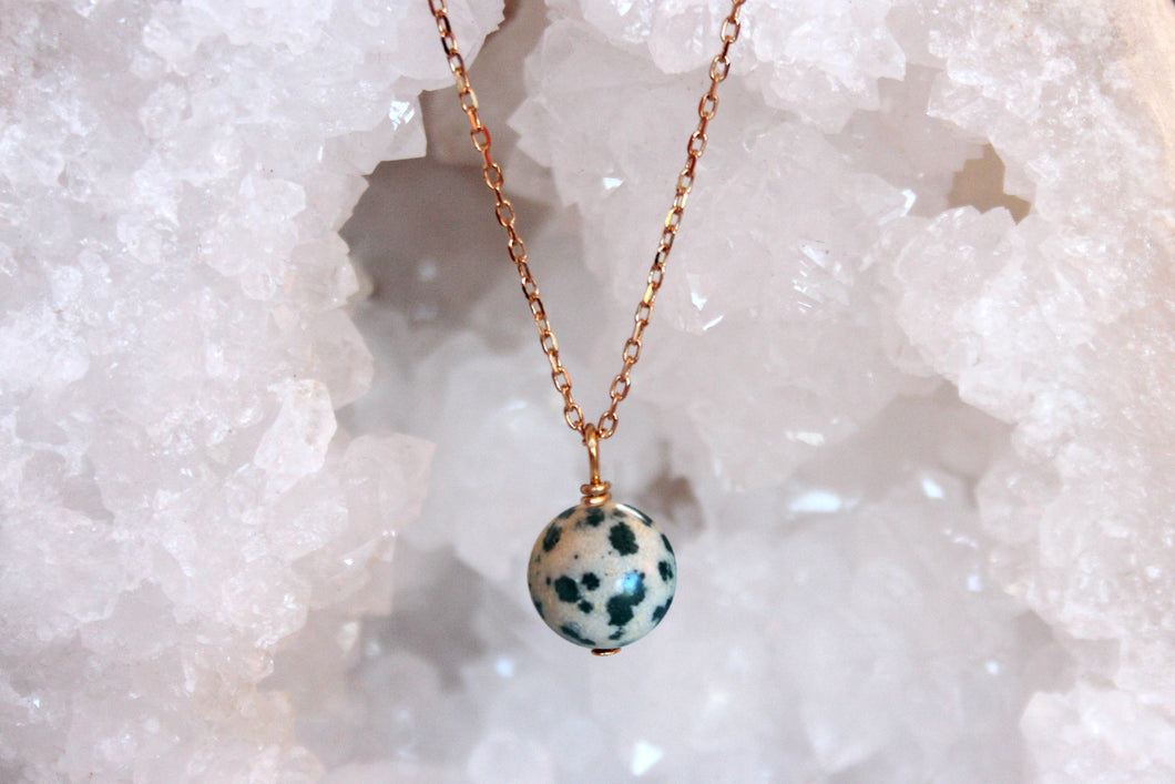 COLLIER JASPE DALMATIEN - Protection / Bonheur