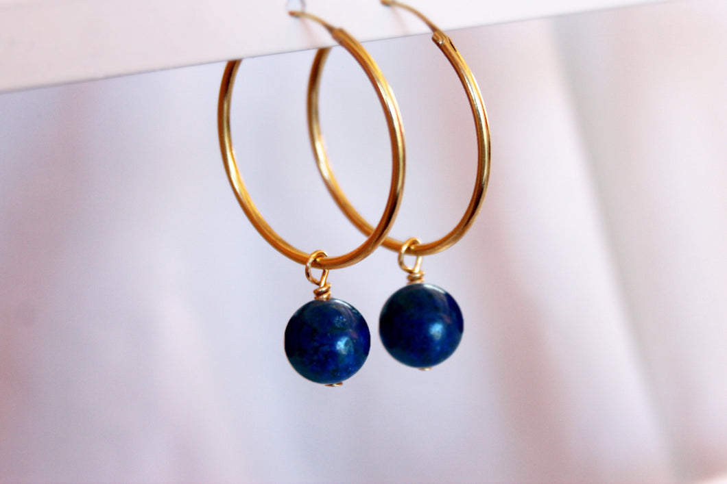 Boucles d'oreilles Chloé LAPIS LAZULI - Communication / Amitié