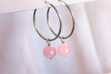 Charger l&#39;image dans la galerie, Boucles d&#39;oreilles Chloé QUARTZ ROSE - Amour / Sérénité
