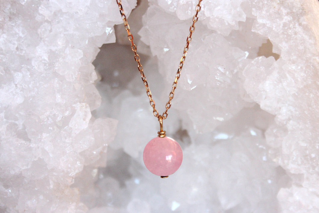 COLLIER QUARTZ ROSE - Amour / Sérénité