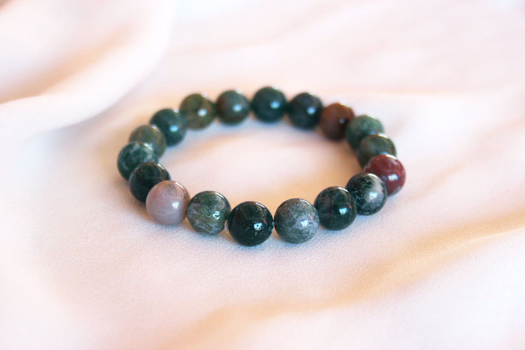 Bracelet Agate Indienne – Harmonie Stabilite Interieure