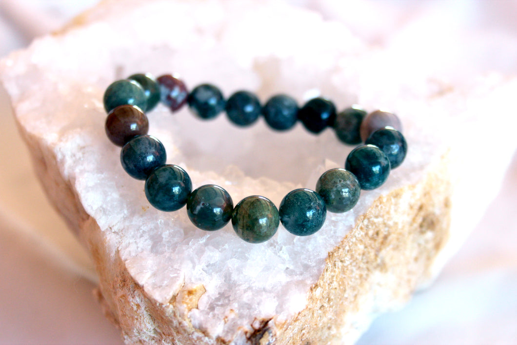 Bracelet Agate Indienne – Harmonie Stabilite Interieure ancrage