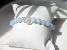 Charger l&#39;image dans la galerie, Bracelet Aigue-Marine et Cristal de Roche - Lithothérapie, Sérénité et Clarté Mademoiselle Moana
