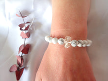 Charger l&#39;image dans la galerie, Bracelet Howlite et Cristal de Roche - Lithothérapie, Calme et Harmonie Apaissement
