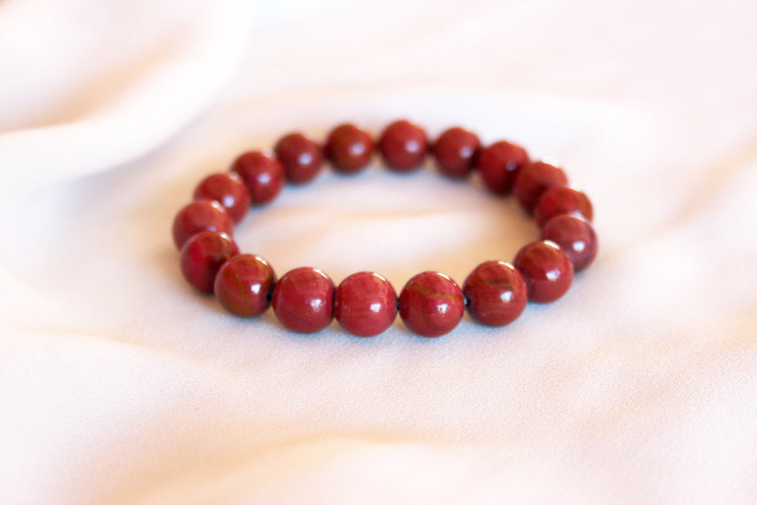 Bracelet Jaspe Rouge – Vitalité Confiance en Soi