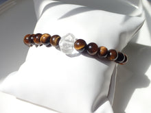 Charger l&#39;image dans la galerie, Bracelet Œil de Tigre et Cristal - Lithothérapie, Protection et Réconfort Mademoiselle Moana
