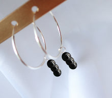 Charger l&#39;image dans la galerie, Boucles d&#39;oreilles Léa - Obsidienne
