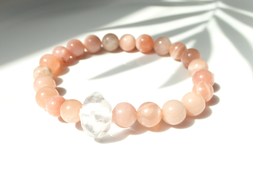 BRACELET QUARTZ & PIERRE DE SOLEIL - Chance / Force vitale