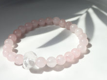 Charger l&#39;image dans la galerie, BRACELET QUARTZ &amp; QUARTZ ROSE - Amour / Sérénité
