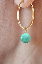 Charger l&#39;image dans la galerie, Boucles d&#39;oreilles Chloé AMAZONITE - Courage / Sérénité
