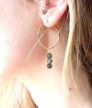 Charger l&#39;image dans la galerie, Boucles d&#39;oreilles Léa - Labradorite
