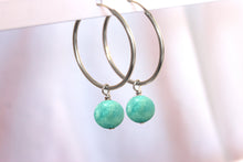 Charger l&#39;image dans la galerie, Boucles d&#39;oreilles Chloé AMAZONITE - Courage / Sérénité
