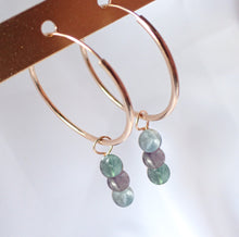 Charger l&#39;image dans la galerie, Boucles d&#39;oreilles Léa - Fluorite
