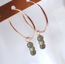 Charger l&#39;image dans la galerie, Boucles d&#39;oreilles Léa - Labradorite
