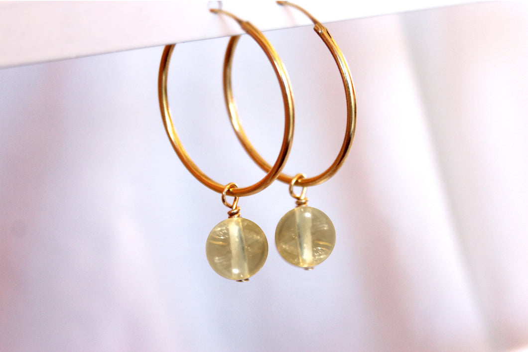 Boucles d'oreilles Chloé CITRINE - Joie / Bonheur