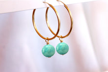 Charger l&#39;image dans la galerie, Boucles d&#39;oreilles Chloé AMAZONITE - Courage / Sérénité
