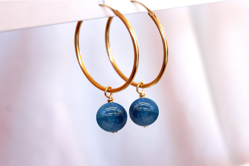 Boucles d'oreilles Chloé APATITE - Relaxation / Communication