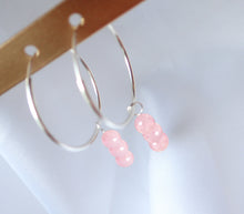 Charger l&#39;image dans la galerie, Boucles d&#39;oreilles Léa - Quartz Rose
