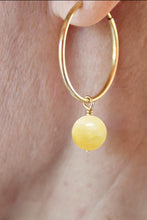 Charger l&#39;image dans la galerie, Boucles d&#39;oreilles Chloé JADE JAUNE - Courage / Chance
