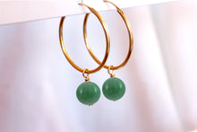 Charger l'image dans la galerie, Boucles d'oreilles Chloé Aventurine – calme et tranquillité – Mademoiselle Moana
