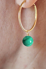 Charger l'image dans la galerie, Boucles d'oreilles Chloé Malachite – vue 3

