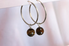 Charger l'image dans la galerie, Boucles d'oreilles Chloé Oeil de Tigre – vue 2
