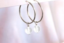 Charger l'image dans la galerie, Boucles d'oreilles Chloé Quartz Cristal de Roche – vue 2
