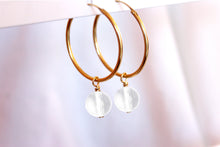 Charger l'image dans la galerie, Boucles d'oreilles Chloé Quartz Cristal de Roche – équilibre et harmonie – Mademoiselle Moana
