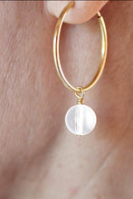 Charger l'image dans la galerie, Boucles d'oreilles Chloé Quartz Cristal de Roche – vue 3

