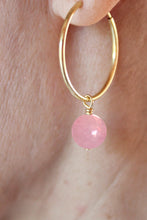 Charger l'image dans la galerie, Boucles d'oreilles Chloé Quartz Rose – vue 3
